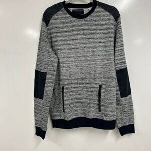 0463 Rogue State Men’s Gray Textured Crewneck Sweater • Casual Streetwear • Med